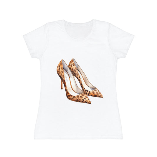 Leopard Print Stiletto Women's T-Shirt — Chic Shoe Graphic Tee