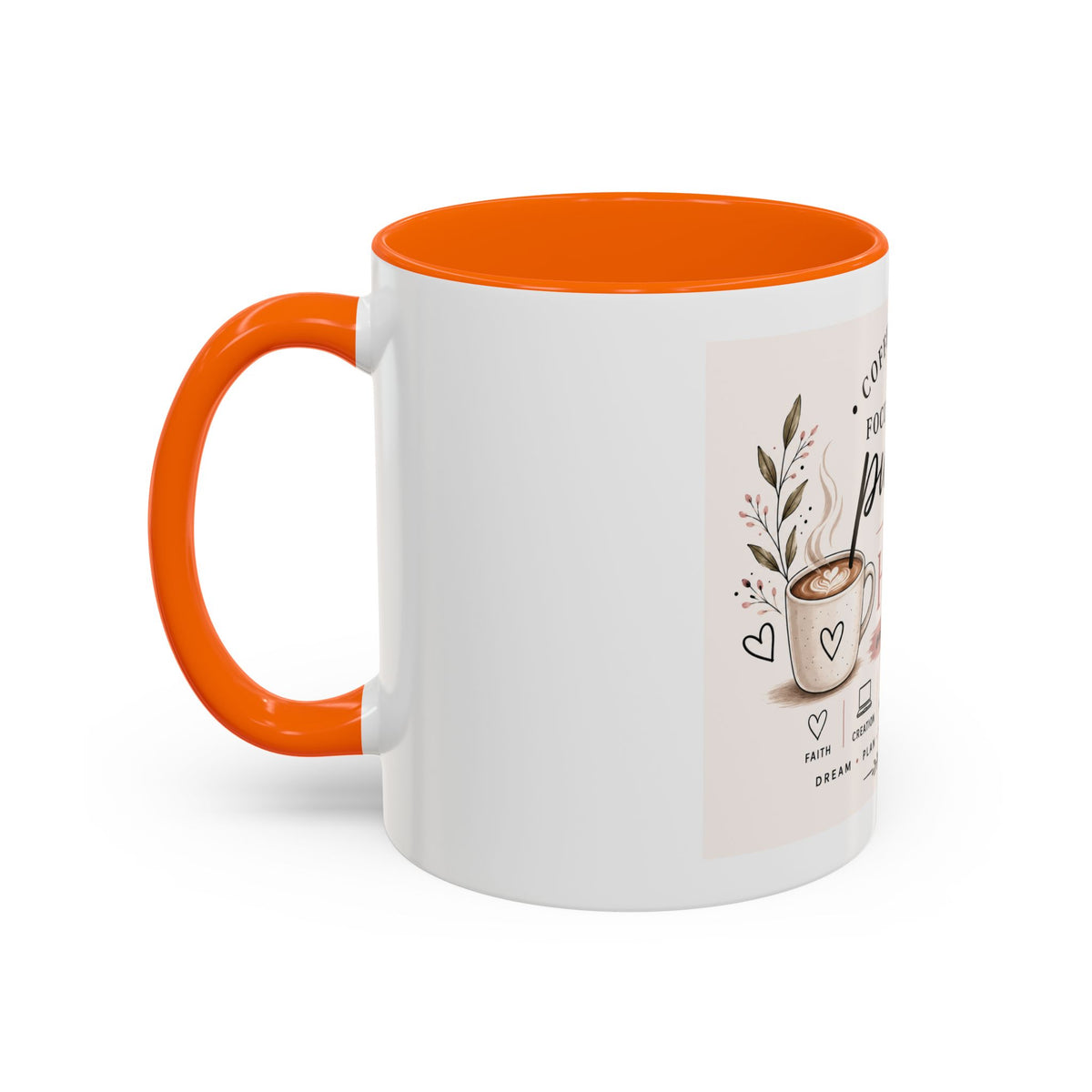 Coffee Mug — "Coffee in My Mug, Purpose in My Heart" Inspirational Accent Mug (11/15 oz)