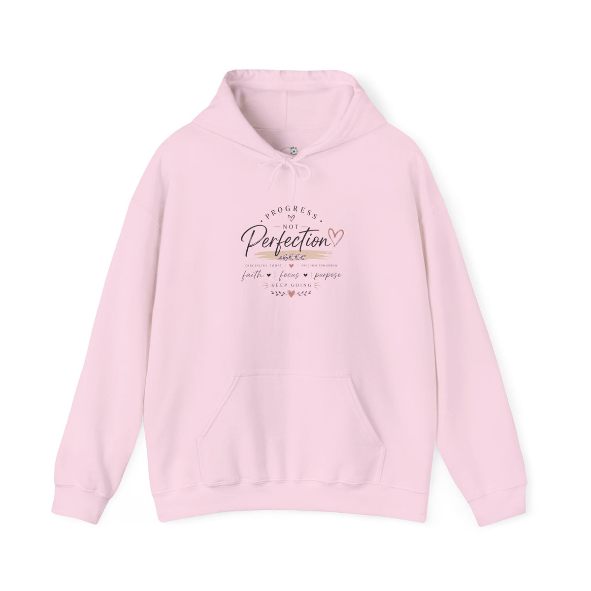 Perfection Floral Hoodie — 'Always Perfect' Inspirational White Pullover