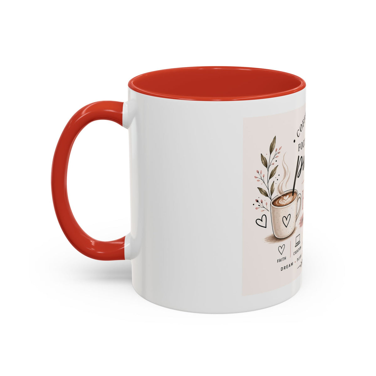 Coffee Mug — "Coffee in My Mug, Purpose in My Heart" Inspirational Accent Mug (11/15 oz)