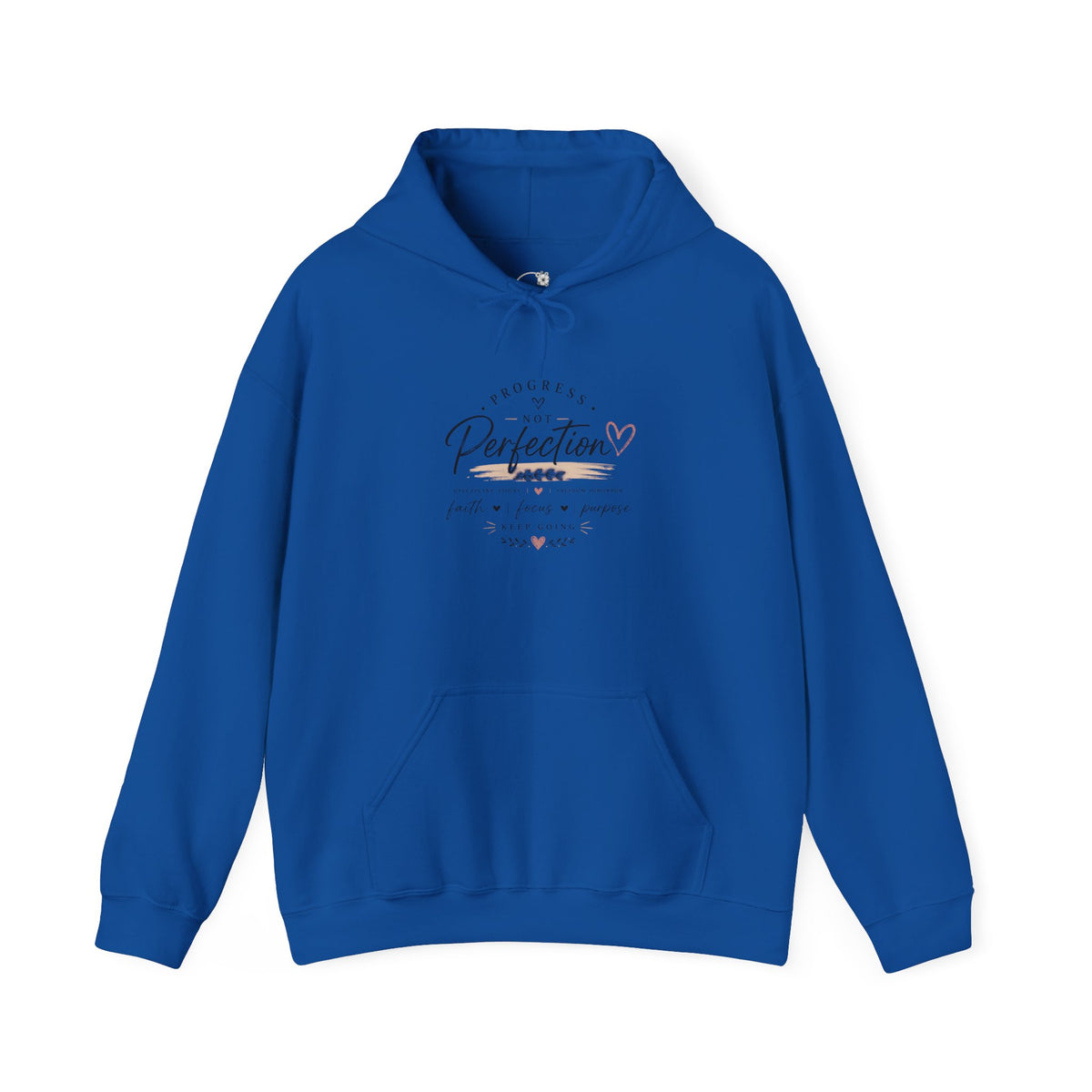 Perfection Floral Hoodie — 'Always Perfect' Inspirational White Pullover