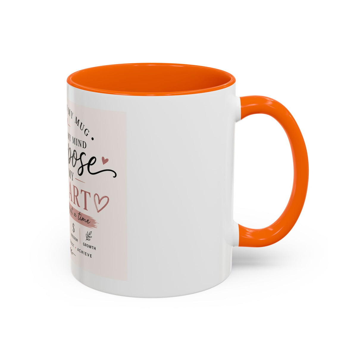Coffee Mug — "Coffee in My Mug, Purpose in My Heart" Inspirational Accent Mug (11/15 oz)