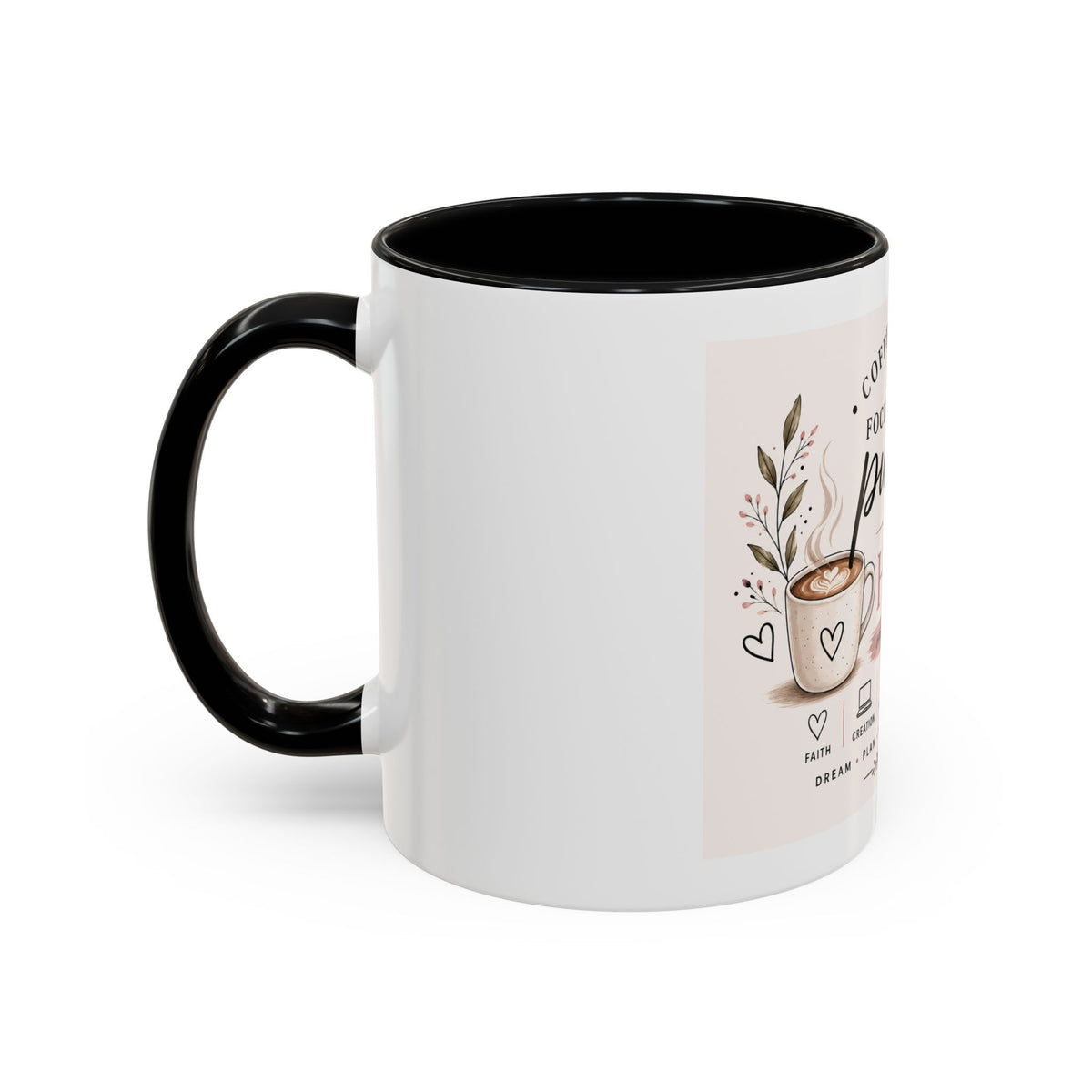 Coffee Mug — "Coffee in My Mug, Purpose in My Heart" Inspirational Accent Mug (11/15 oz)