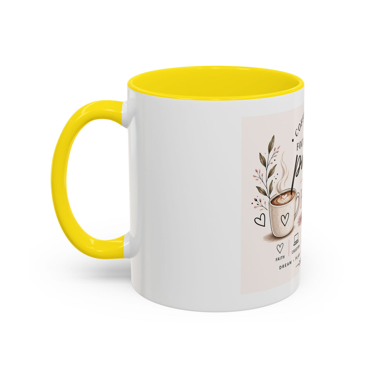 Coffee Mug — "Coffee in My Mug, Purpose in My Heart" Inspirational Accent Mug (11/15 oz)