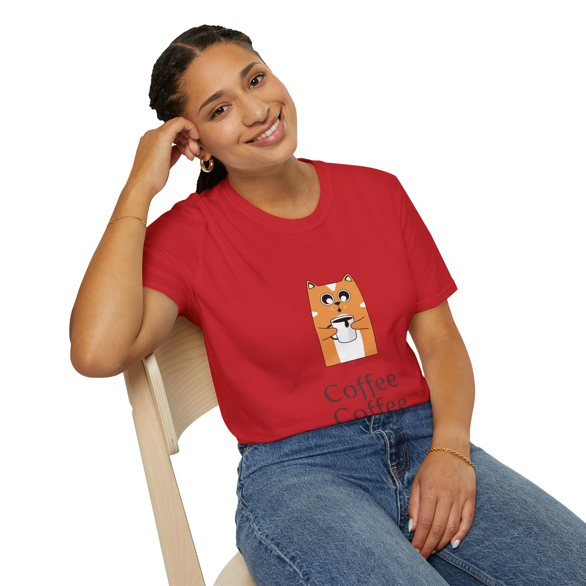 Coffee & Cat Softstyle T-Shirt