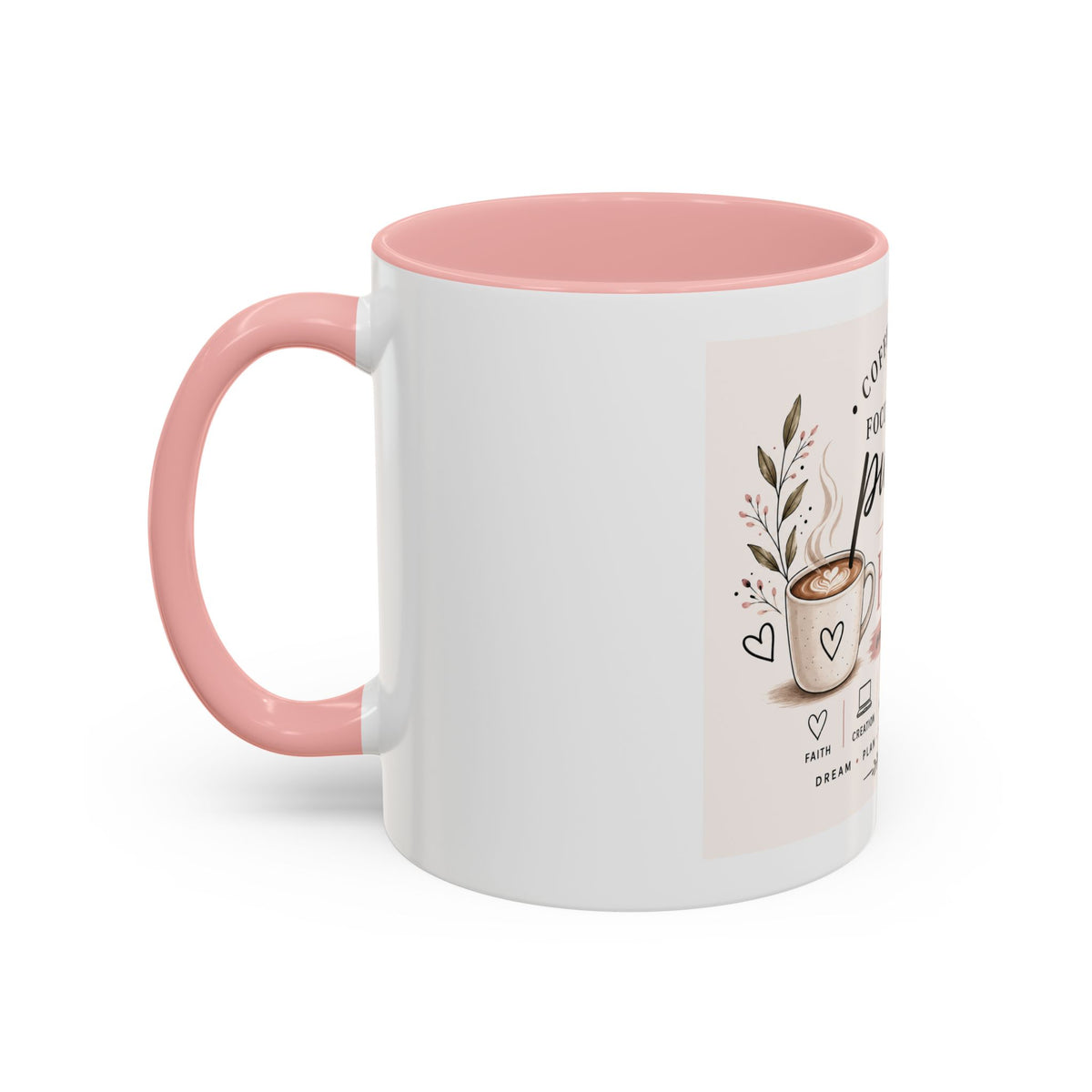 Coffee Mug — "Coffee in My Mug, Purpose in My Heart" Inspirational Accent Mug (11/15 oz)