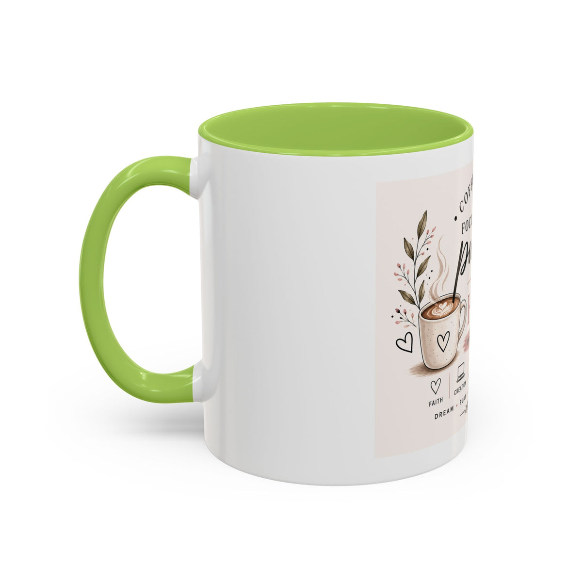 Coffee Mug — "Coffee in My Mug, Purpose in My Heart" Inspirational Accent Mug (11/15 oz)