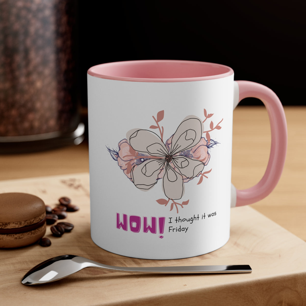 Taza de café decorativa, 11 oz 10% de descuento hasta $50 de compra