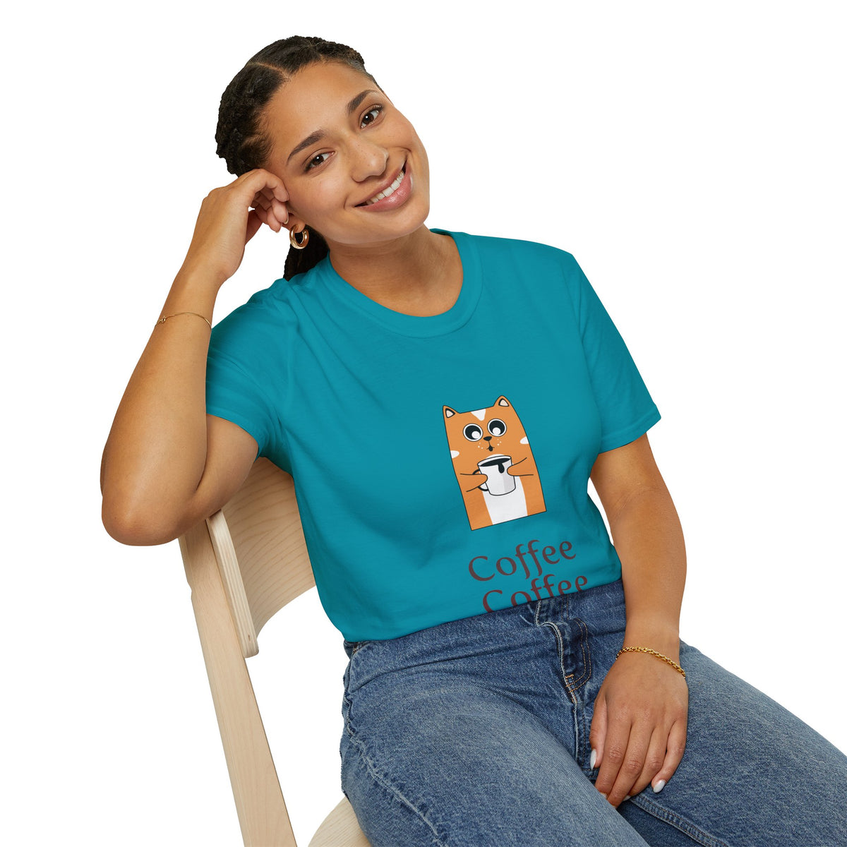 Coffee & Cat Softstyle T-Shirt