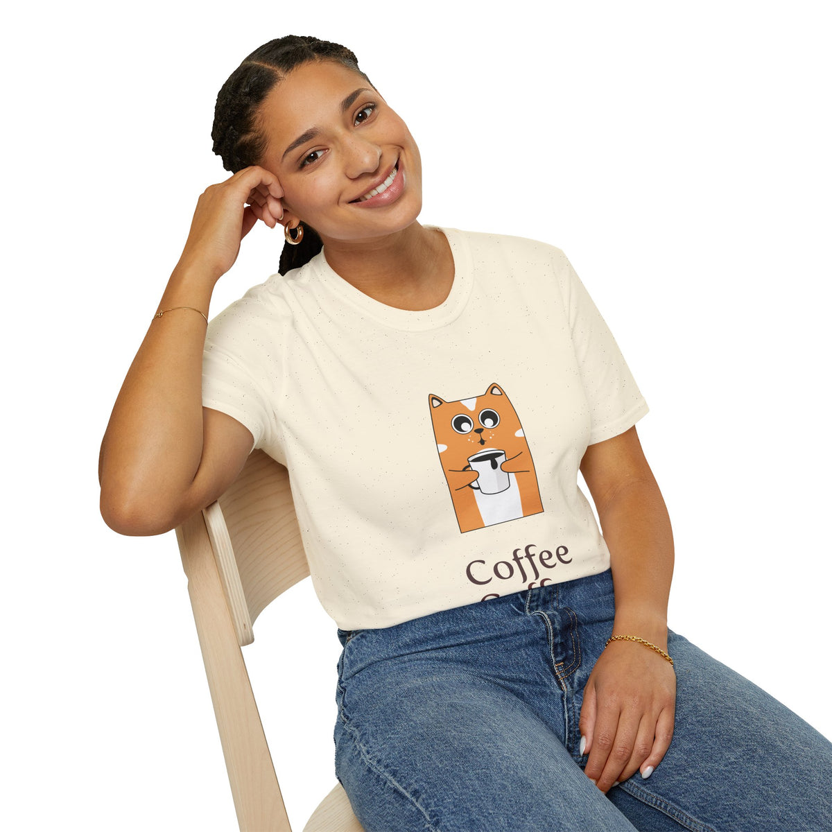 Coffee & Cat Softstyle T-Shirt