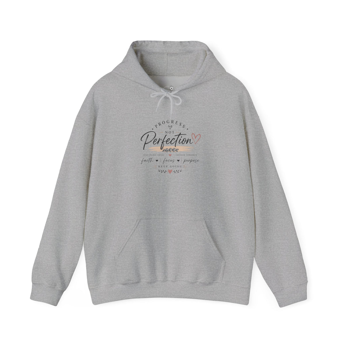Perfection Floral Hoodie — 'Always Perfect' Inspirational White Pullover