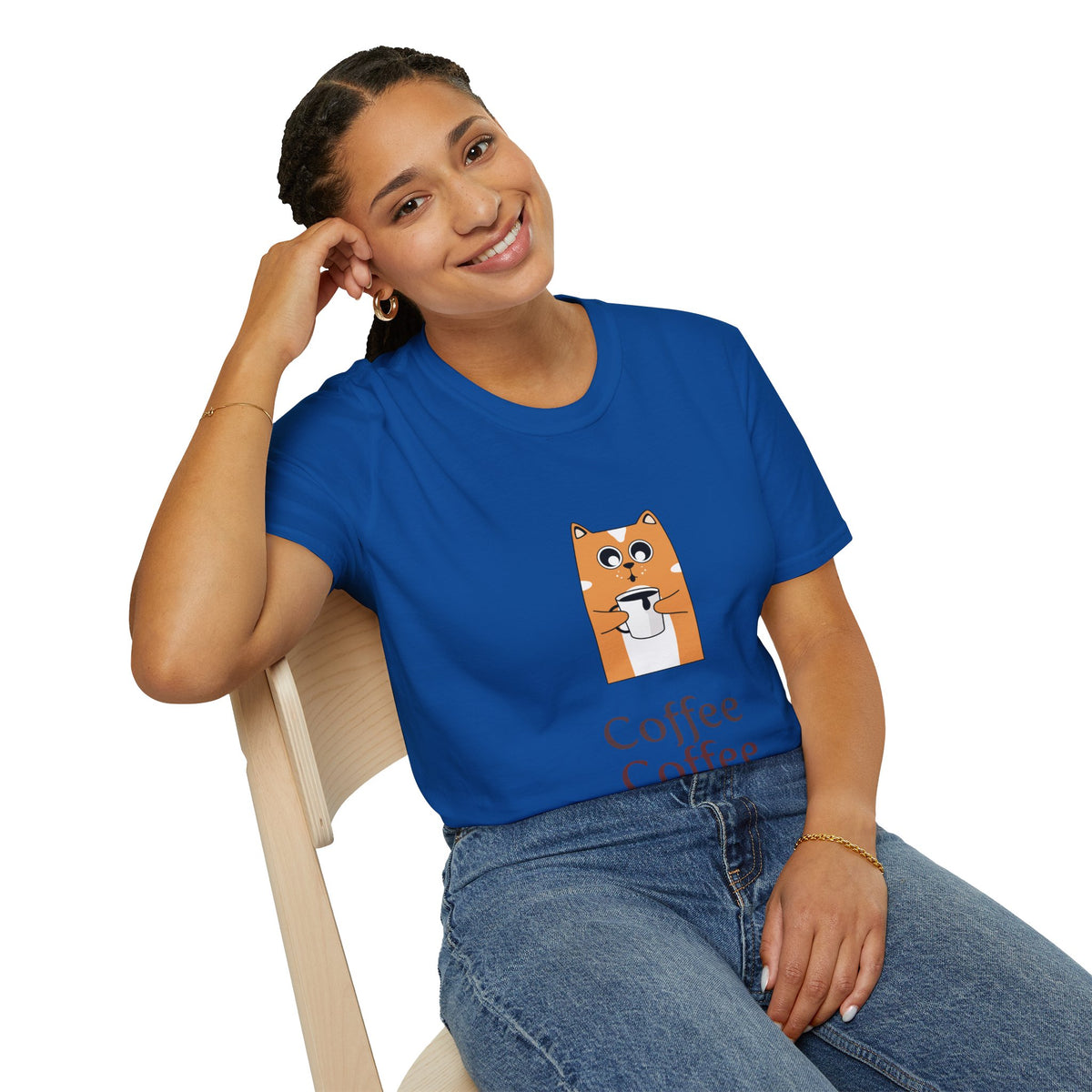 Coffee & Cat Softstyle T-Shirt