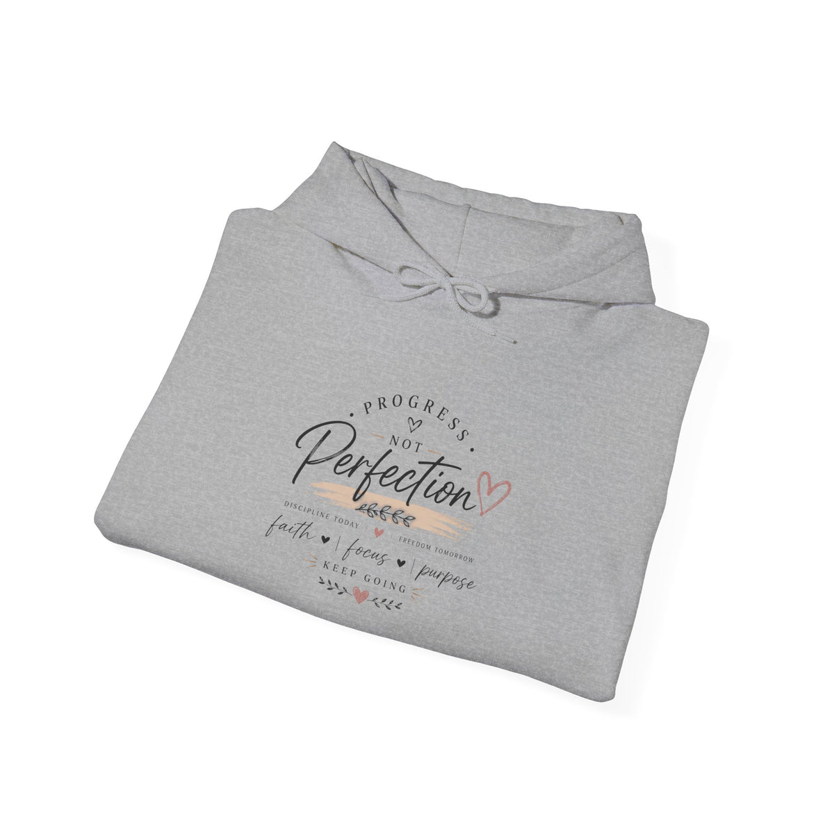 Perfection Floral Hoodie — 'Always Perfect' Inspirational White Pullover