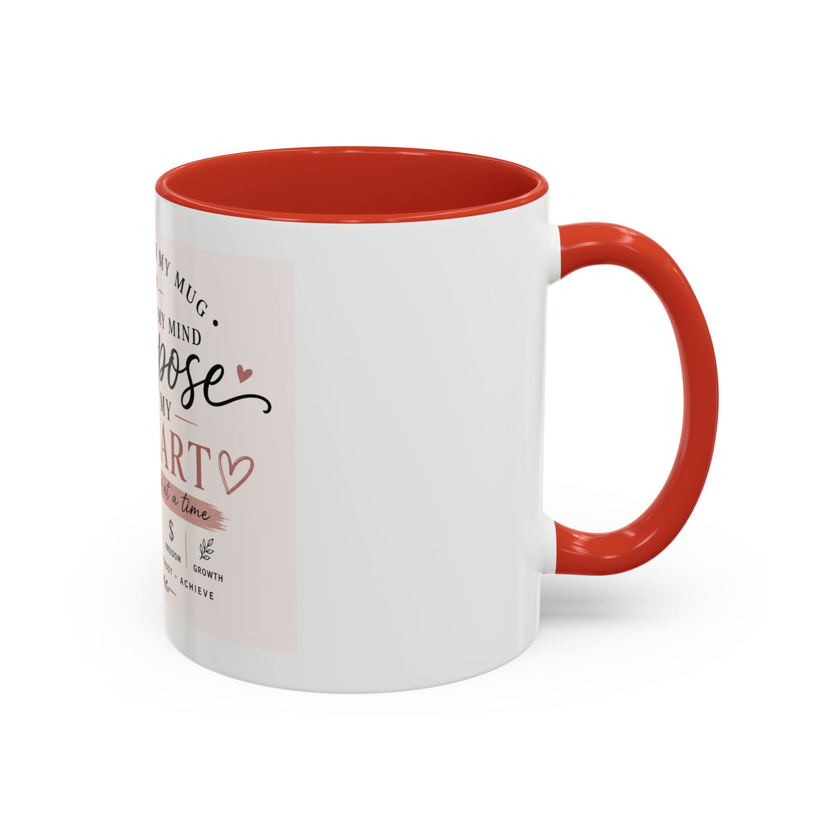 Coffee Mug — "Coffee in My Mug, Purpose in My Heart" Inspirational Accent Mug (11/15 oz)