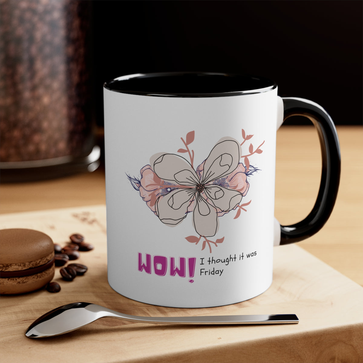 Taza de café decorativa, 11 oz 10% de descuento hasta $50 de compra
