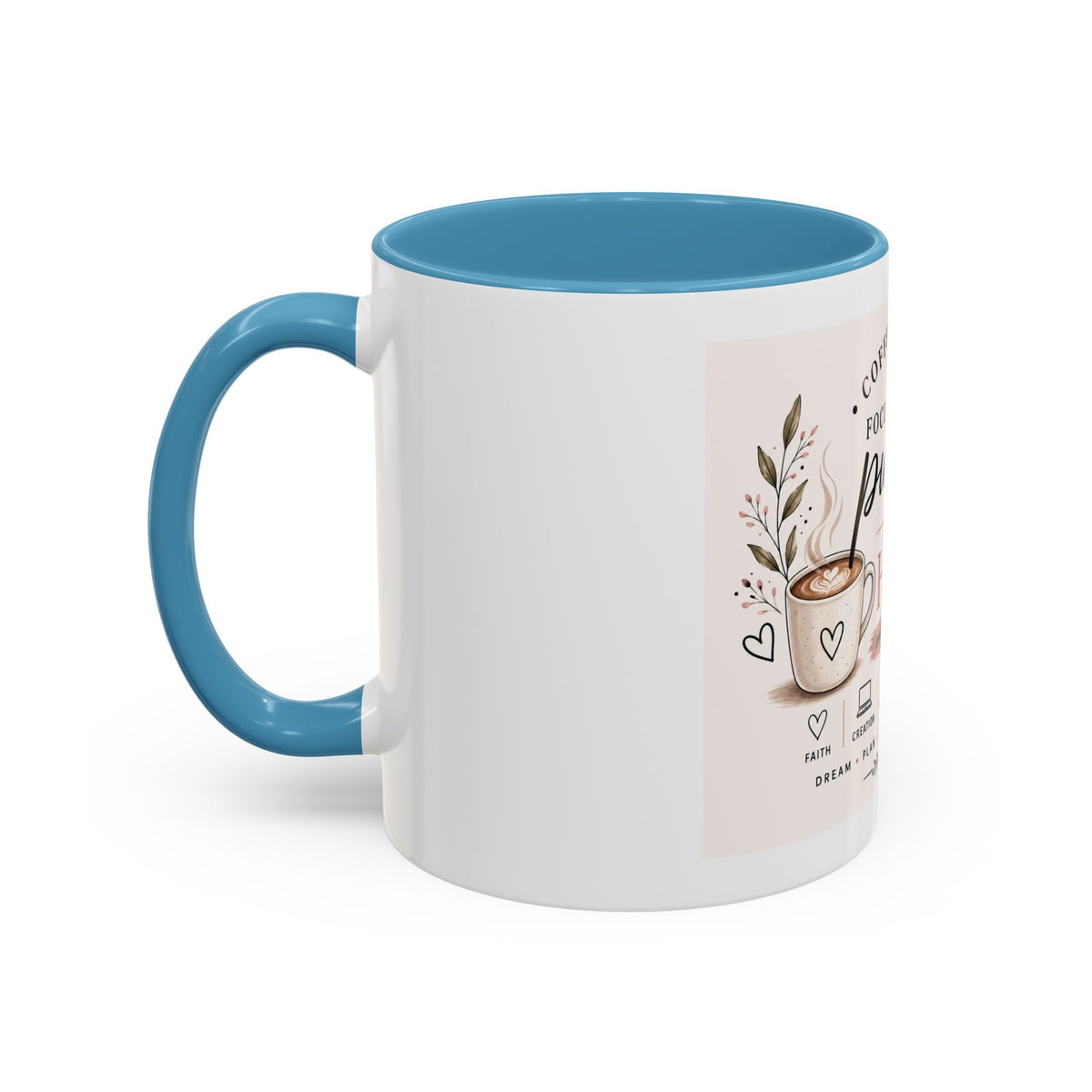 Coffee Mug — "Coffee in My Mug, Purpose in My Heart" Inspirational Accent Mug (11/15 oz)