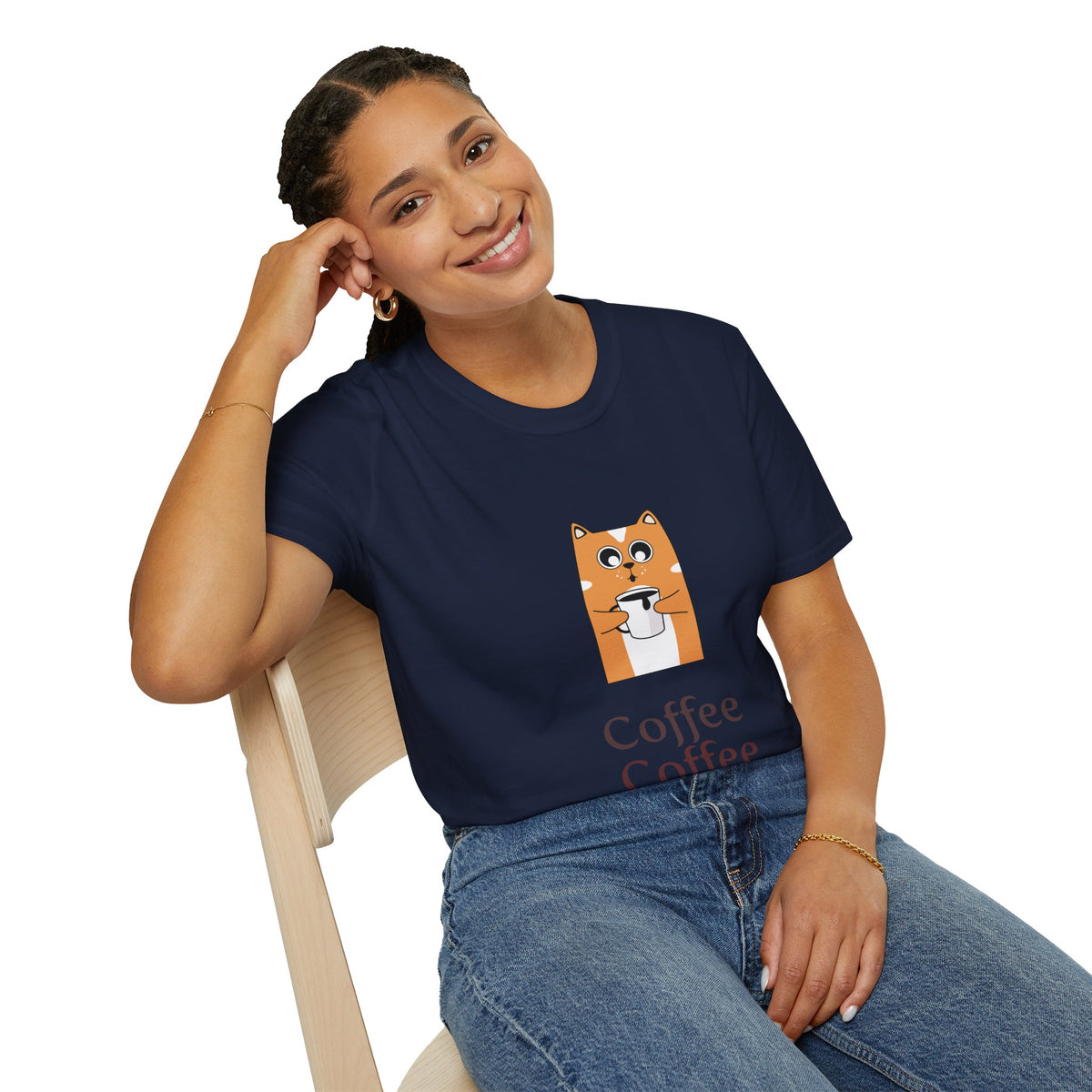 Coffee & Cat Softstyle T-Shirt