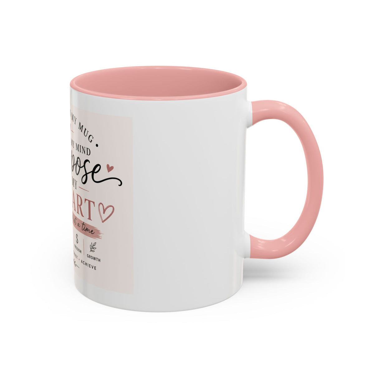 Coffee Mug — "Coffee in My Mug, Purpose in My Heart" Inspirational Accent Mug (11/15 oz)
